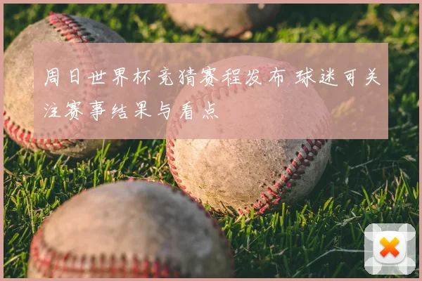 周日世界杯竞猜赛程发布 球迷可关注赛事结果与看点